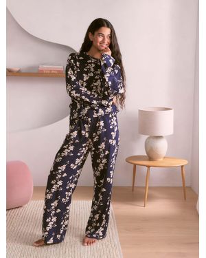 Bath & Body Works Cherry Blossom Printed Floral Pyjamas Set - Pink
