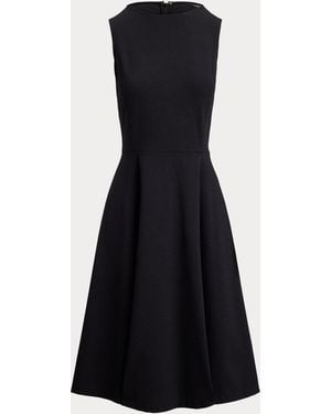 Ralph Lauren Charley Cotton Stretch Jersey Sleeveless Midi Dress - Schwarz