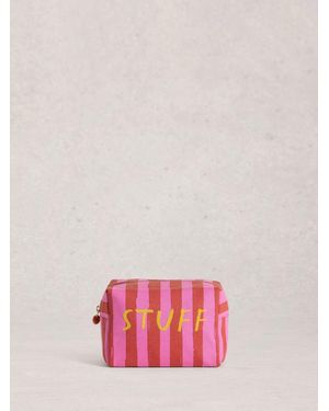 White Stuff Canvas Summer Stuff Washbag - Pink