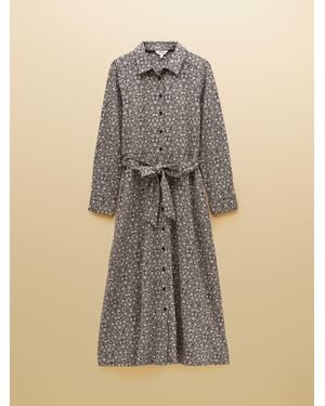 Joules Theodora Jersey Shirt Mdi Dress - Gray