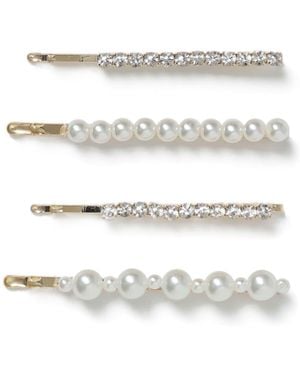 Aela Pearl And Crystal Hair Slide Set - White