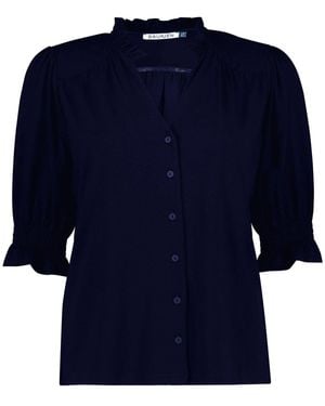 Baukjen Noa Classic Short Sleeve Blouse - Blue