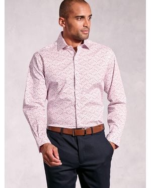 Brook Taverner Floral Print Stretch Cotton Shirt - Pink