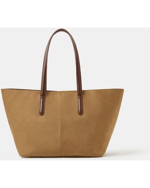 Accessorize Suedette Tote Bag - White