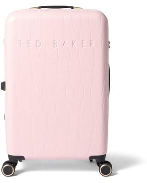 Ted Baker Icon Case Croc Medium Suitcase - Pink