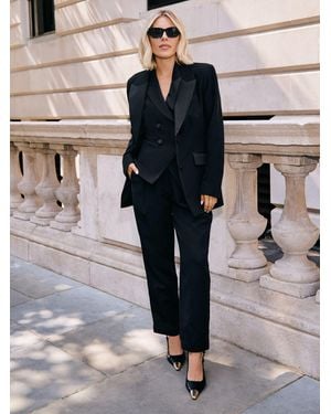 Friends Like These X Mollie King Petite Premium Tuxe Single Breasted Blazer - Black