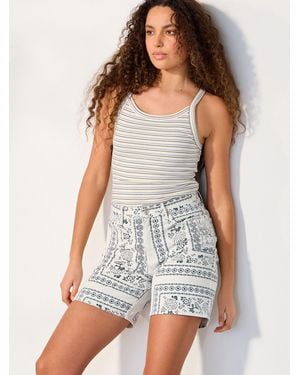 Next Bermuda Denim Jort Shorts - White
