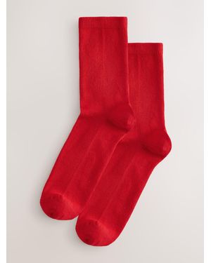Next Modal Ankle Socks 2 Pack - Red