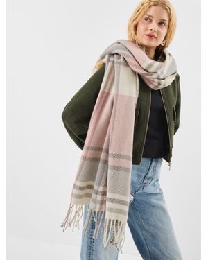 Accessorize Pastel Check Blanket Scarf - Pink