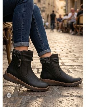 Pavers Warm Fashionable Ankle Boots - Blue