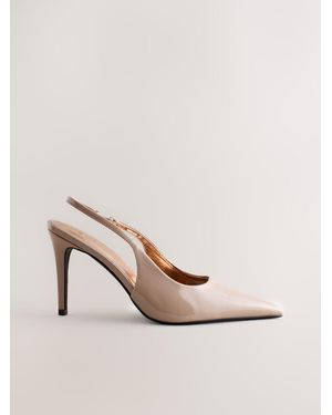 Next Forever Comfort Point Toe Slingback Heels - Natural