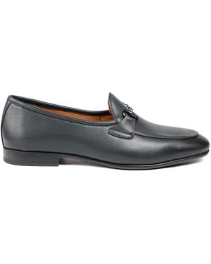 Jones Bootmaker Remus Leather Slip On Loafers - Gray