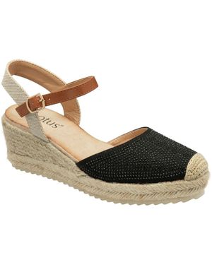 Lotus Espadrille Wedge Sandals - Metallic