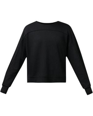 Sweaty Betty After Class Yoke Crop Sweatshirt - Black