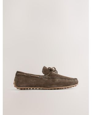 Next Bow Front Suede Driving Shoes - Multicolor