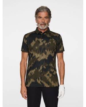 J.Lindeberg J. Lindeberg J. Lindeberg Golf Tour Tech Print Polo Shirt - Green