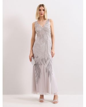 Phase Eight Reina Beaded Dress - Pink