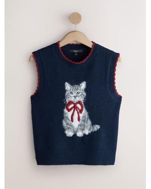 Next Cat Tank Top - Blue
