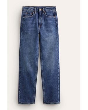 Boden Sky High Rise Rigid 100% Cotton Straight Jeans - Blue