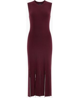 French Connection Silas Beaded Fringe Knit Dress - Purple