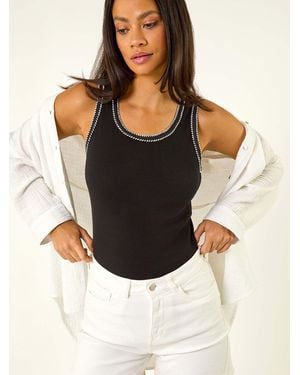 Roman High Waisted Denim Stretch Shorts - Black
