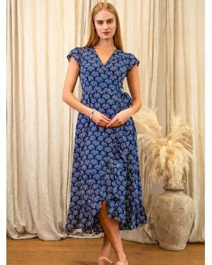 Aspiga Demi Wrap Dress - Blue
