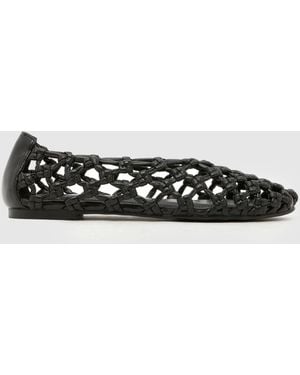 schuh Lotte Woven Ballerina - White