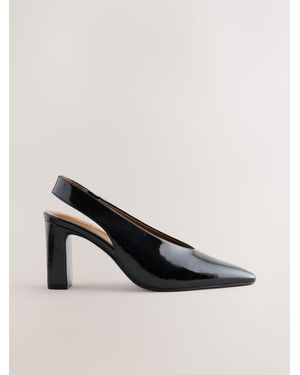 Next Forever Comfort Wide Slingback Block Heels - Black