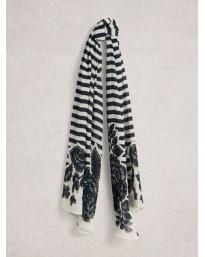 White Stuff Printed Scarf - White