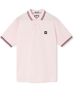 Weekend Offender Levanto Contrast Tipping Polo Shirt - Pink