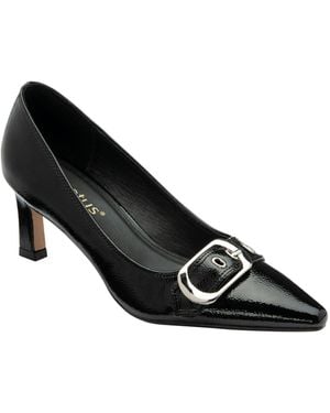 Lotus Heeled Pump Court Shoes - Black