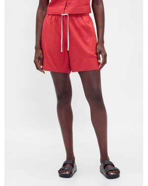 Gap Shorts Aus Leinenmischung - Rot