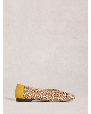 White Stuff Winnie Woven Ballerina - Natural