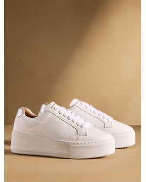 Russell & Bromley Park Cord Flatform Lace-Up Sneakers - Natural