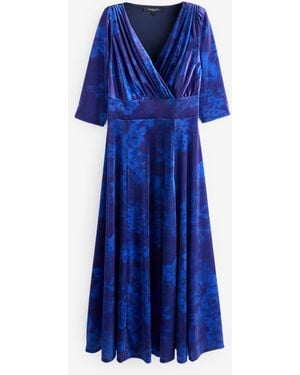 Scarlett & Jo Verity Pucci Velvet Maxi Gown - Blue