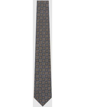 Reiss Sky Amico Silk Floral Medallion-Print Tie - White