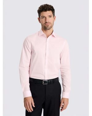 Moss Slim Fit Stretch Shirt - Pink