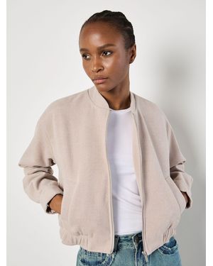 Apricot Tailored Bomber Jacket - Natural
