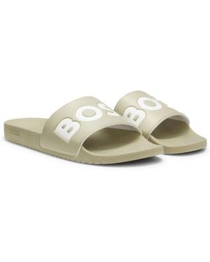 BOSS Large Logo Sliders - Metallic