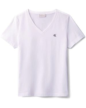 Calvin Klein Archive V-Neck T-Shirt - Pink