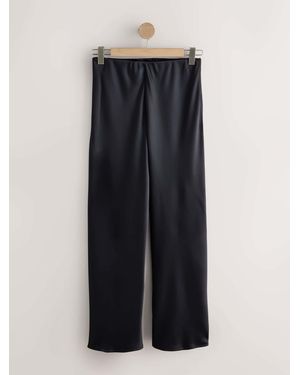Next N. Premium Satin Wide Leg Pants - Gray