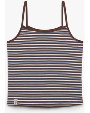 Superdry Ath Ess Stripe Cami - Blue