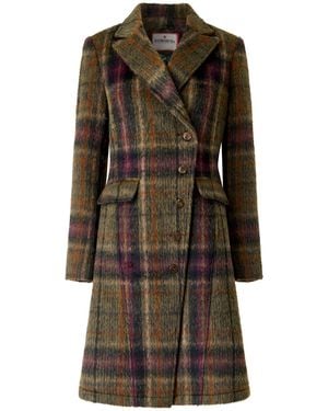 Joe Browns Tessa Asymmetric Check Coat - Brown
