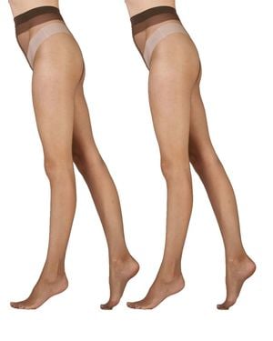 Pretty Polly 8 Denier Tights 2 Pack - White