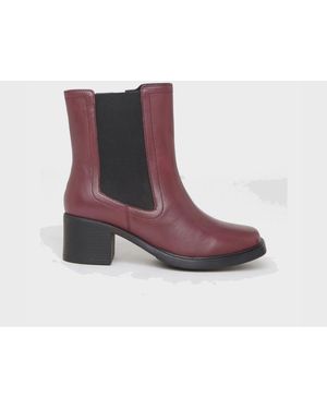 Simply Be Extra Wide Fit Block Heel Chelsea Boots - Purple