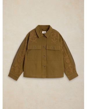 White Stuff Jade Embroidered Jacket - Natural