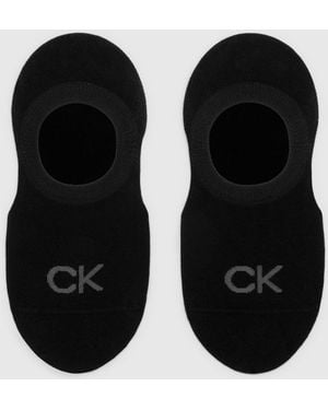 Calvin Klein Soft Combed Cotton Invisible Socks 2 Pack - Black