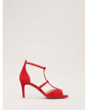 Phase Eight T Bar Sandals - Red