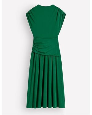 Boden Drape Jersey Crepe Maxi Dress - Green
