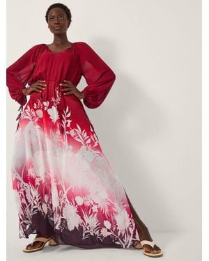 Monsoon Lillian Floral Print Ombré Maxi Dress - Pink